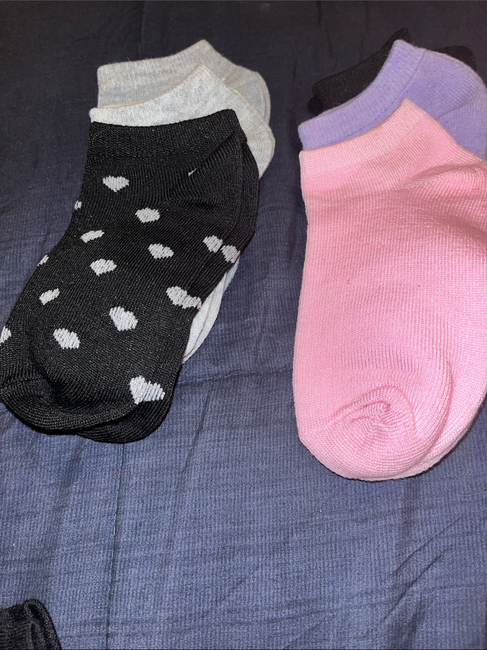 Six pair girls multi colors socks